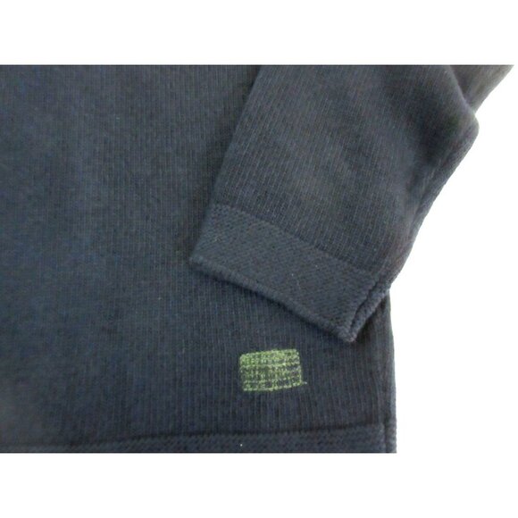 OOBE Brand Men's Heron V Neck Virgin Wool Sweater True Navy Blue Cozy NWT - Picture 3 of 6